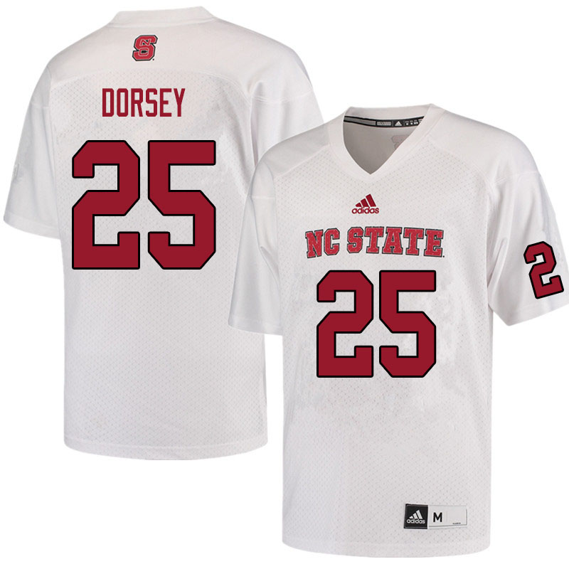 Men #25 Titus Dorsey NC State Wolfpack College Football Jerseys Sale-White